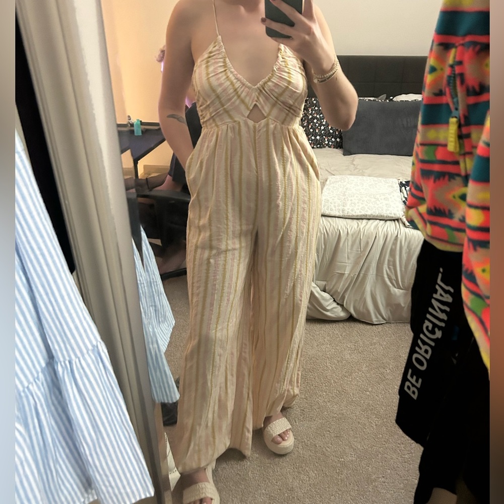 Tie up backless romper